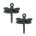 Beadaholique Black Pewter Dragonfly Charms (Set of 2)