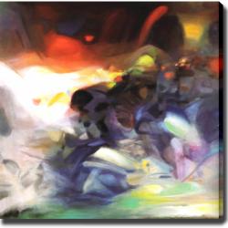 Romantic Abstract 'Water' Giclee Canvas Art