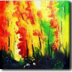 Abstract 'Forest' Giclee Canvas Art