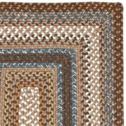 Hand woven Reversible Brown Braided Rug (23 x 12)