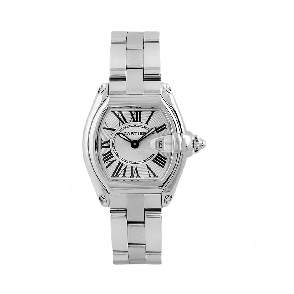 Cartier Womens Rondo Solo Stainless Steel White Dial Watch 