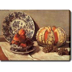 Claude Monet 'Still Life With Melon' Giclee Canvas Art