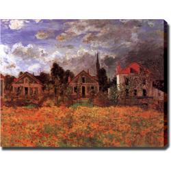 Claude Monet 'Garden at Argenteuil' Giclee Canvas Art
