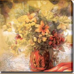 'Lilies in Vase, Still Life' Giclee Canvas Art