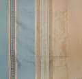 Silk Taffeta Satin 96-inch Ribb Hampton Blue Stripes Curtain (India)