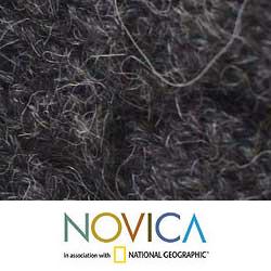 Alpaca Wool 'Lush Gray' Gloves (Peru)
