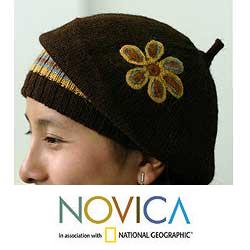 Alpaca Wool 'Sunflower' Hat (Peru)