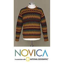 Alpaca Wool Men's 'Mountaineer' Crewneck Sweater (Peru)