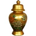 Porcelain 11-inch Gold Temple Jar (China)