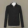 Alpaca Wool Men's 'Casual Gray' Quarter-zip Sweater (Peru)