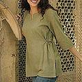 Cotton 'Olive Flirt' Tunic (India)
