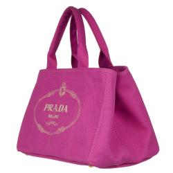 Prada Pink Canvas Tote Bag - 13492648 - Overstock.com Shopping ...  