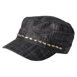 Journee Collection Women's Rhinestone Accent Military Cap