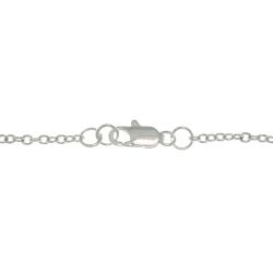 Silvertone Clear Pink Cross Necklace
