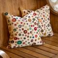 Set of 2 Cotton Gudari Buttons Cushion Covers (India)