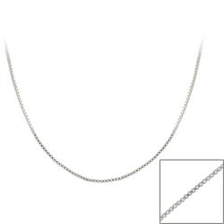 Mondevio Sterling Silver 24-inch Italian Box Chain Necklace