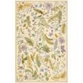 Hand-hooked Chelsea Gardens Ivory/ Multi Wool Rug (3'9 x 5'9)