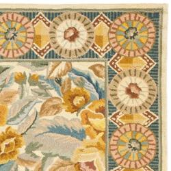 Hand-hooked Chelsea Eden Multi/ Ivory Wool Rug (3'9 x 5'9)