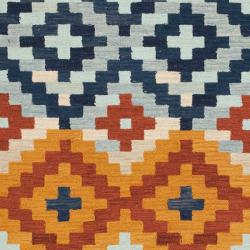 Hand-hooked Chelsea Southwest Multicolor Wool Rug (5'3 x 8'3)