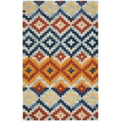 Hand-hooked Chelsea Southwest Multicolor Wool Rug (7'9 x 9'9)