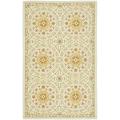 Hand-hooked Chelsea Kina Teal Blue Wool Rug (3'9 x 5'9)