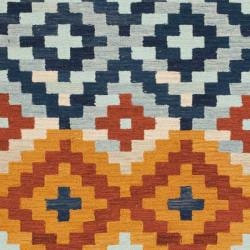 Hand-hooked Chelsea Southwest Multicolor Wool Rug (7'9 x 9'9)