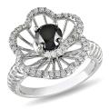 14k White Gold 1 1/4ct TDW Black and White Diamond Ring (G-H, I1)