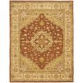 Handmade Heritage Medallion Rust/ Gold Wool Rug (6' x 9')