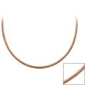 Mondevio Rose Gold over Silver 18-inch Italian Omega Necklace