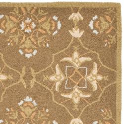 Hand-hooked Chelsea Harmony Brown Wool Runner (2'6 x 12')