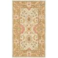 Micro Hand-hooked Kashan Light Green Wool Runner (2'6 x 4')