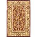 Hand-hooked Chelsea Treasures Ivory Wool Runner (2'6 x 4')