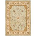 Handmade Majesty Light Blue/ Ivory N.Z. Wool Rug (8' x 11'2)