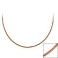 Mondevio Rose Gold over Sterling Silver 18-inch Italian Omega Necklace