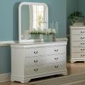 Alfie White 6-drawer Dresser with Mirror