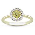 14k Yellow Gold 1/4ct TDW Yellow and White Diamond Ring (G-H, I2)