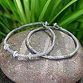 Set of 2 Silver 'Ethnic Legacies' Braided Bracelets (Thailand)