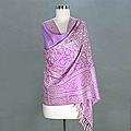 Wool 'Lilac Love' Shawl (India)