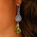 Sterling Silver 'Sea Goddess' Waterfall Earrings (India)
