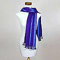 Rayon 'Sapphire Mockingbirds' Scarf (Guatemala)