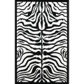 45 Rpm Box Dividers route Alexa Playtime Zebra Black/ White Kids Rug (4'5 x 6'9)