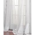 White Striped 84-inch Sheer Curtain Panel