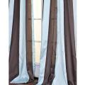 Blue and Coffee Striped 96-inch Sheer Curtain Panel