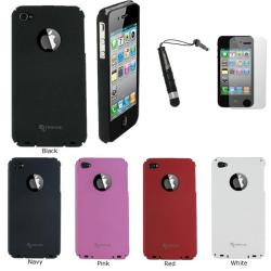 rooCASE 3-in-1 Original Slim Shell Case with Stylus and Screen Protector for iPhone 4 (Fits AT&T & Verizon)