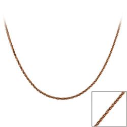 Mondevio Rose Gold over Sterling Silver 36-inch Diamond-cut Chain