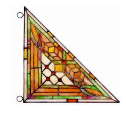 Craftsman Art Glass Corner Panel