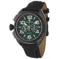 TechnoMarine Men's 'US Navy' PVD Steel and Leather Quartz Watch