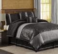 Lush Decor Metallic Crocodile Black/ Silver 6-piece Comforter Set
