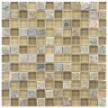 Somertile Reflections Square Suffolk Stone and Glass Mosaic Tiles (Pack of 10)