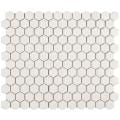 Somertile Victorian Hex Matte White Porcelain Mosaic Tiles (Pack of 10)